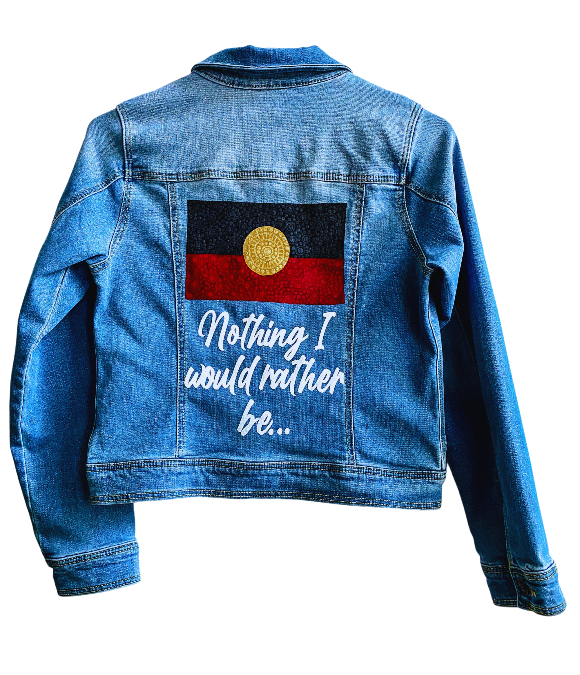 Hand painted kids jacket- "Nothing I would rather be"